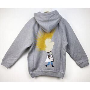 NWT Gucci Kids Hoodie punk print logo in grey size 10